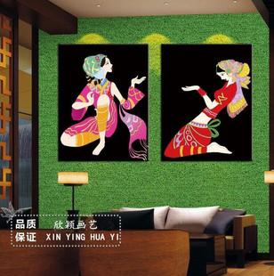 少数民族少女画云南民族风装饰画客厅卧室饭店餐厅墙面挂画无框画