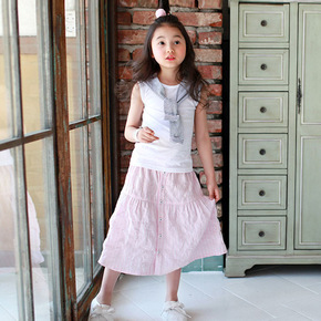 SK2236韩版春夏款长裙童装半身裙16年淘宝爆款时尚童裙