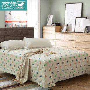 简约床上用品宜家床单纯棉被单双人全棉家纺单人床罩床笠活性印花