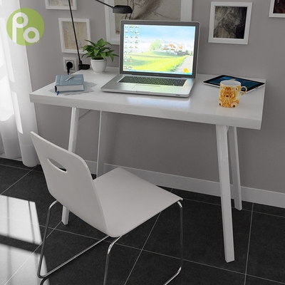 宜家小户型简约书桌 1米桌子现代组装铁架桌子加厚型简易办公桌子