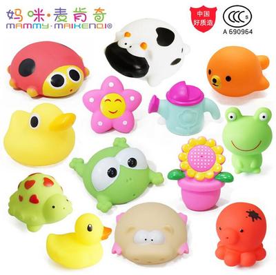 0-1-3岁宝宝洗澡玩具小黄鸭子动物喷水婴儿戏水玩具幼儿童游泳