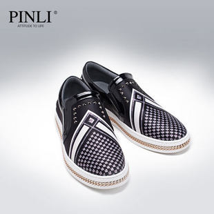 PINLI品立 2015夏季新款时尚男鞋 个性懒人鞋休闲鞋潮鞋男X0362