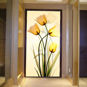 画壁轩3D立体大型简约装修壁画墙纸客厅走廊玄关壁纸美丽的郁金香