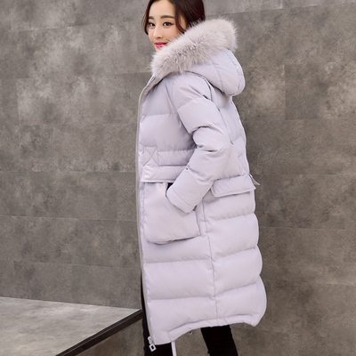 2015新款冬装中长款女装加厚棉衣韩版大毛领棉服棉女外套