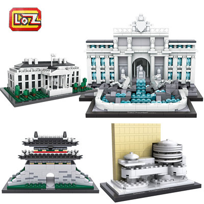 LOZ俐智mini建筑崇礼门 白宫 博物馆 小颗粒积木益智创意拼装玩具
