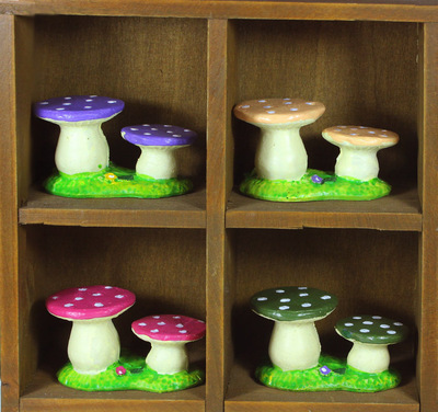 zakka杂货 蘑菇森林系列树脂小摆件 书桌摆设田园摄影道具1个