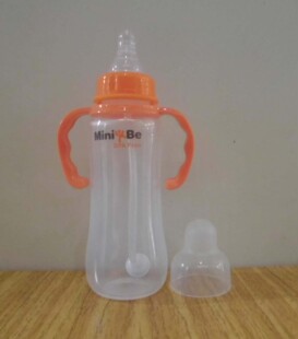 香港minibe 双柄葫芦奶瓶配自动吸管 标准口径母乳感奶嘴 1126