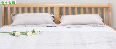 纯实木床白橡木双人床美式乡村大床北欧宜家环保卧室家具