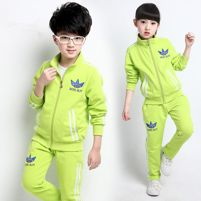 女童秋季套装2016新款学巴拉巴拉男童中大童韩版潮长袖衣服两件套