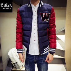 冬装新款时尚流行外穿男子棉衣韩版保暖短款加厚棒球领男棉服外套
