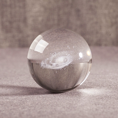 银河系星际水晶球摆件内雕水晶球生日礼物礼毕业礼品办公室装饰品