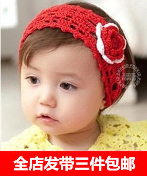 韩版婴儿拍照头饰0-1-2岁女宝宝公主手工发带欧美女童发饰头箍