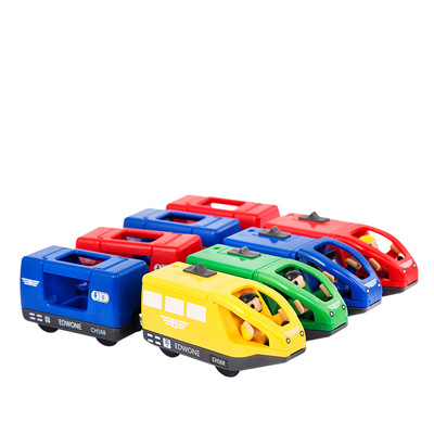 热卖儿童玩具磁性电动小火车头连车厢电动轨道火车牵引动力车头