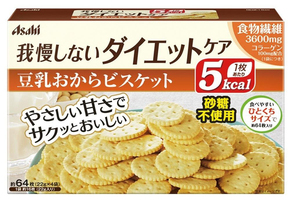 日本进口零食 ASAHI 富含膳食纤维 豆乳豆腐饼干 16入*4袋