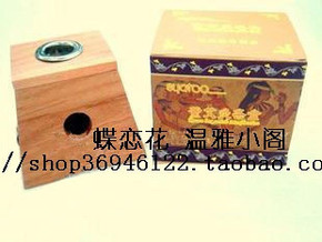 单孔 艾条实木艾灸盒 （纯天然木制品） 盖子带锡箔纸、耐高温