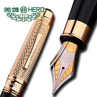 英雄牌钢笔商务办公礼品盒0.7明尖铱金定制钢笔男士签字金笔