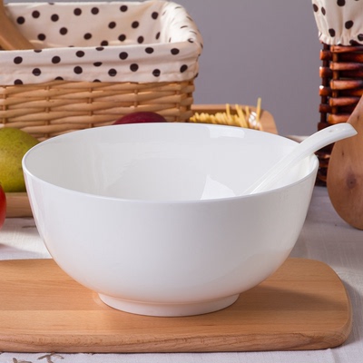 新款景德镇骨瓷家用餐具大号碗陶瓷大汤碗创意面条碗8寸澳碗