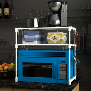 特价双层置物架厨房微波炉厨具烤箱架多功能微波炉架厨房收纳架