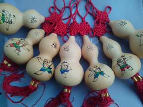 天然烙画葫芦挂件儿童玩具七色金刚葫芦娃生日礼物纪念礼品