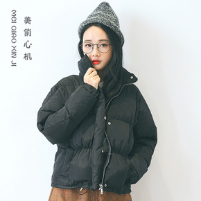 2015冬装新款韩版短款立领纯色棉衣面包服外套女休闲大码小棉袄女