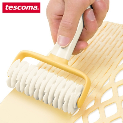 捷克TESCOMA正品 织纹形滚轴擀面杖 烘培工具压面棍 创意厨房用品
