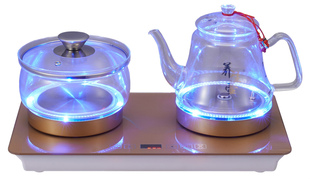 益的 YD-888泉涌式壶底自动上水壶玻璃养生壶水晶电热壶煮茶器茶