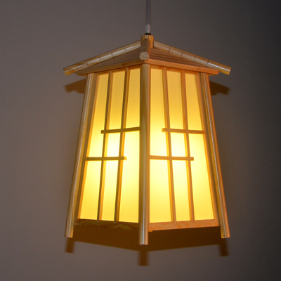 新古典中式吊灯实木艺术羊皮灯具酒店茶楼过道仿古创意吊灯房子灯