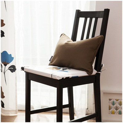 新品 简约现代纯棉印花餐桌椅垫套 正方形梯形餐椅板凳椅子坐垫套