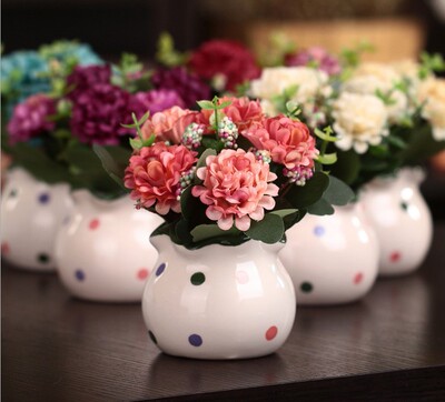 欧式陶瓷简约花瓶家庭家居客厅装饰饰品奢华创意中小摆件结婚礼品