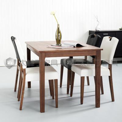 马来西亚进口实木长方形小户型餐桌椅组合北欧时尚简约1.3米餐桌