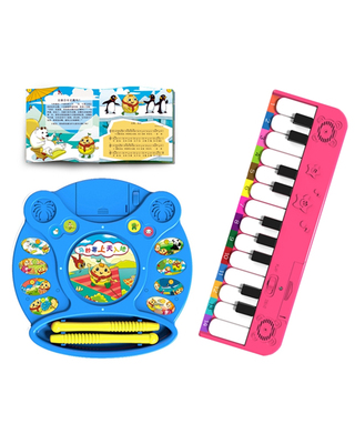【送乐谱+图册】巨妙立益智早教玩具 电子琴电子鼓组合优惠装