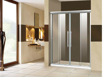 现代卫浴 简易整体淋浴房 玻璃隔断推拉式浴室门