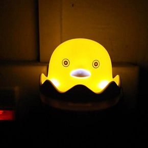 创意儿童房光控智能卡通黄鸭子LED小夜灯床头感应灯睡眠喂奶壁灯