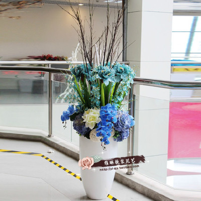 简约现代落地欧式陶瓷大花瓶花艺套装时尚家居客厅酒店装饰品摆件