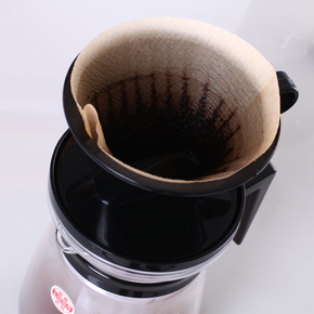 日本进口手冲咖啡滤纸滴漏咖啡机滤杯过滤纸原木加厚60枚3件包邮