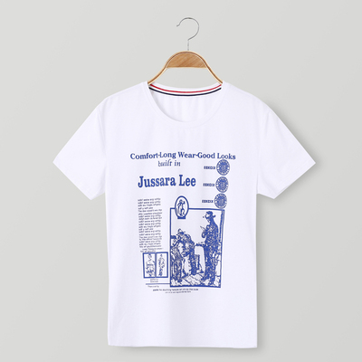 2016款夏装jussara Lee男士T恤2016新款修身圆领短袖打底衫