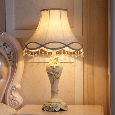 欧式台灯时尚创意客厅茶几台灯美式法式书房卧室床头柜调光台灯
