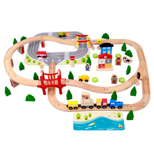 木质轨道玩具托马斯小火车儿童大型玩具木质玩具早教益智玩具套装