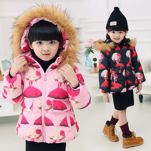 童装冬装女童棉袄2015新款韩版短款加厚保暖外套中小童棉衣棉服潮