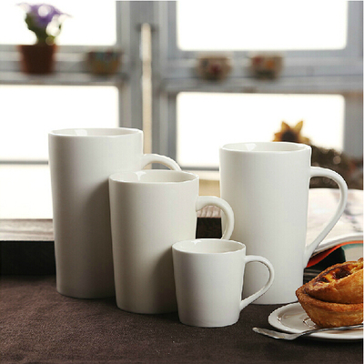 正品简约星巴克陶瓷杯子带盖勺创意马克杯咖啡杯水杯磨砂纯白包邮