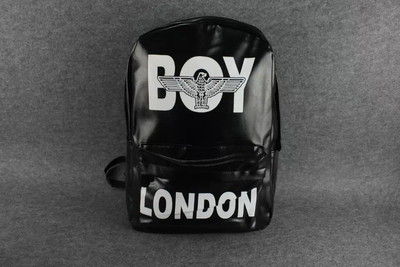 歐美街頭嘻哈背包黑色PU老鹰图案BOY London双肩包书包潮流男女生