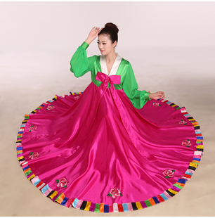 朝鲜服装朝鲜女士服装朝鲜族舞蹈服装女演出服装开场舞裙子民族裙