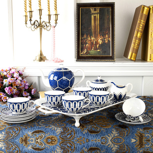 英格丽创意咖啡具15头英欧式骨瓷陶瓷咖啡具杯碟下午茶茶具套装