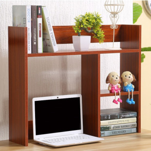 雅耐创意电脑桌上书架桌面书柜儿童简易置物架小型办公收纳架特价