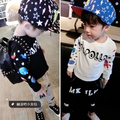 2015最新秋款童装韩版套头卫衣秋装潮童装宝宝长袖上衣男童卫衣