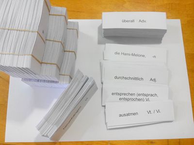 德语单词卡片 新求精教材初级I II  词汇卡片 第四版 高效 促销