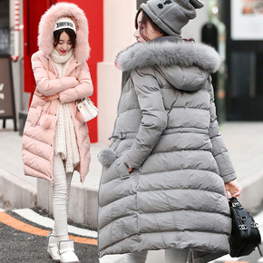 2015冬装新款女装外套棉服女中长款韩版棉衣修身连帽加厚棉袄服潮