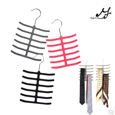 韩国正品 MF Magic Hanger 植绒防滑领带架 丝巾架 领巾架 鱼骨型