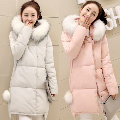 2015冬装新款女装超大毛领中长款加厚羽绒衣服女韩版时尚保暖外套
