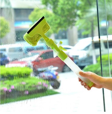 创意可喷水双面玻璃清洁器玻璃刷玻璃刮 清洗玻璃窗工具 擦窗神器